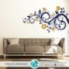 FLO 002 COLORES Vinilo Decorativo Rama Floral Bicolor Elegante | Vinilos Muranis Chile