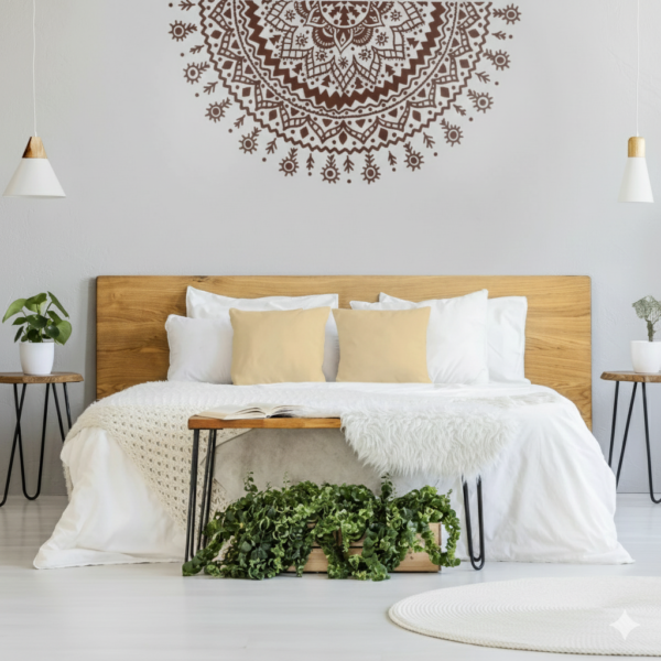 Vinilo Decorativo Media Mandala Cabecero Sol | Vinilos Muranis Chile