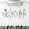 Vinilo decorativo para cocina utensilios lineales