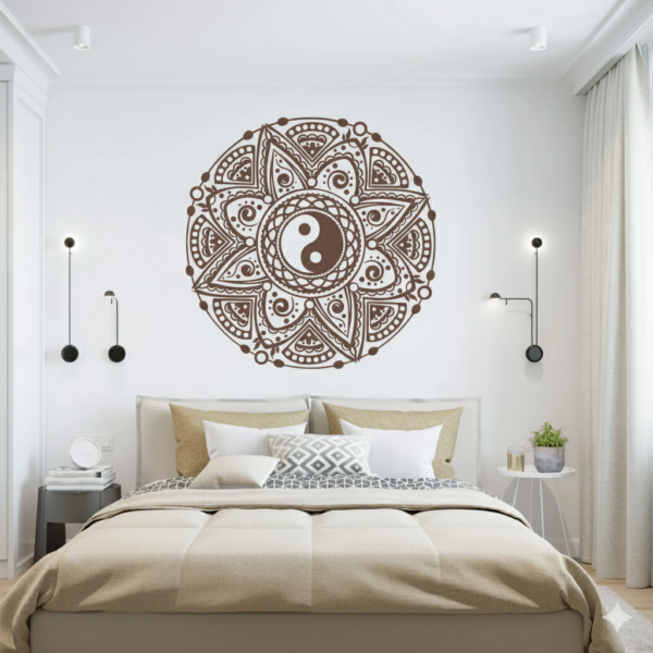 Vinilo Decorativo Mandala Yin Yang | Vinilos Muranis Chile