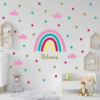 ARCOÍRIS CON ESTRELLAS Vinilo de Pared Arcoíris con Estrellas
