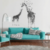 Vinilo decorativo Jirafas y mariposas