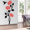 Vinilo decorativo Flor Vibrante Colibri
