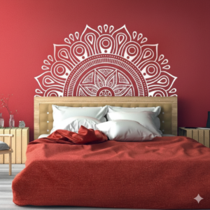Vinilo Decorativo Media Mandala Cabecero Radial | Vinilos Muranis Chile