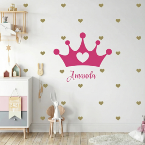 Vinilo Decorativo Corona más Nombre Personalizado Vinilo Decorativo Corona más Nombre Personalizado