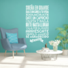 Vinilo decorativo frase sueña en grande