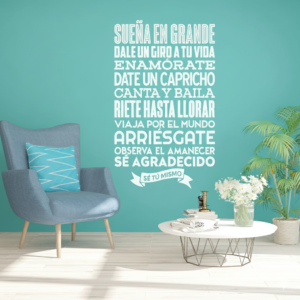 Vinilo decorativo frase sueña en grande Vinilo decorativo frase sueña en grande