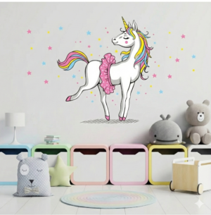 Vinilo Decorativo para Niña Unicornio Arcoíris Vinilo Decorativo para Niña Unicornio Arcoíris
