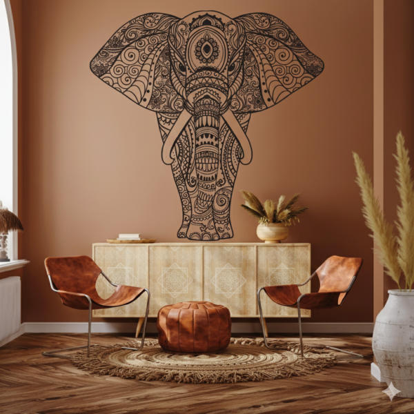 Vinilo decorativo mandala elefante Vinilo decorativo mandala elefante