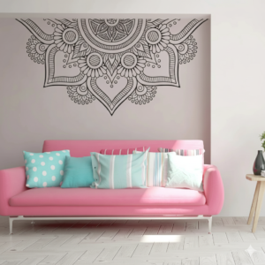 Vinilo Decorativo Media Mandala Cornisa | Vinilos Muranis Chile