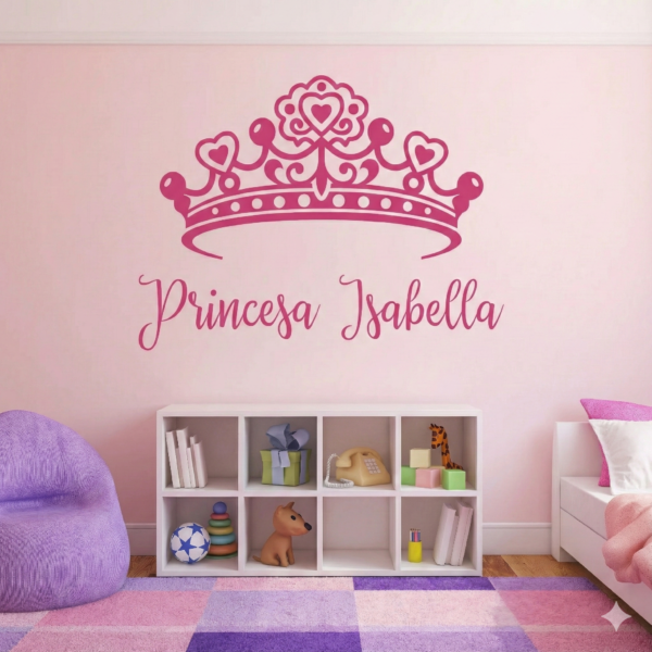 Vinilo Decorativo Corona Real de Princesa | Vinilos Muranis Chile