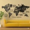 Vinilo Decorativo Mapa Mundi Tipográfico | Vinilos Muranis Chile