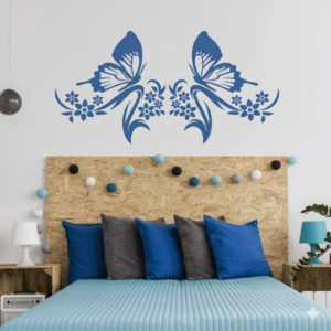 Gemini_Generated_Image_x4wtnyx4wtnyx4wt Vinilo Decorativo Mariposas Dúo Floral | Vinilos Muranis Chile