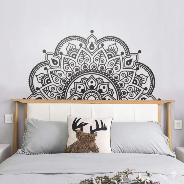 Vinilo Decorativo Media Mandala Cabecero Intrincado | Vinilos Muranis Chile