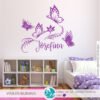 Vinilo decorativo niña Jardin de mariposas