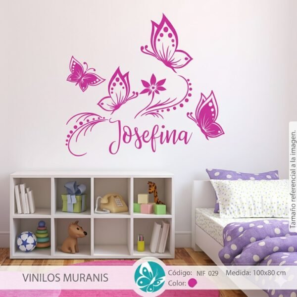 Vinilo Decorativo Jardín de Mariposas | Vinilos Muranis Chile