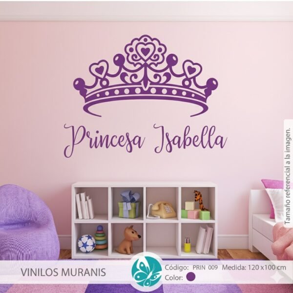 Vinilo Decorativo Corona Real de Princesa | Vinilos Muranis Chile