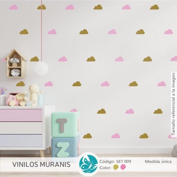 Set de Nubes en Vinilo Decorativo | Vinilos Muranis Chile