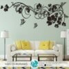 Vinilo Decorativo Enredadera Floral y Mariposas | Vinilos Muranis Chile