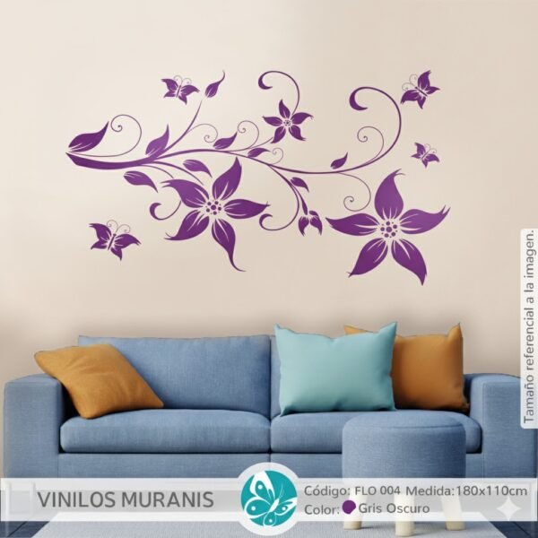 Vinilo Decorativo Ramitas Florales | Vinilos Muranis Chile