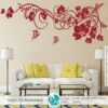 Vinilo Decorativo Enredadera Floral y Mariposas | Vinilos Muranis Chile