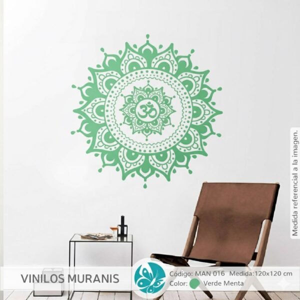 Vinilo Decorativo Mandala OM | Vinilos Muranis Chile