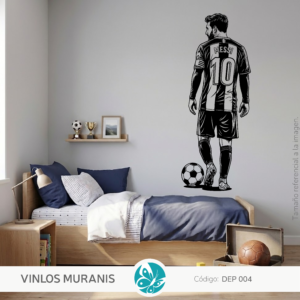 Vinilo Messi de espaldas  | Vinilos Muranis Chile