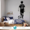 Vinilo niño futbolista de espaldas  | Vinilos Muranis Chile